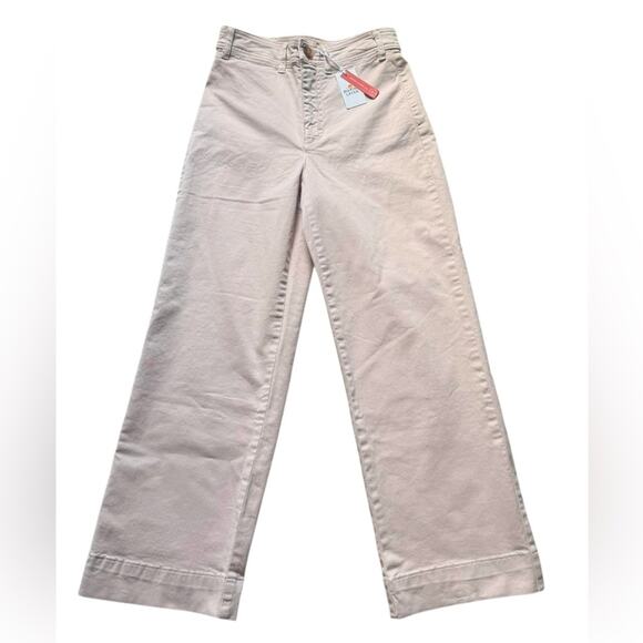 Marine Layer Bridget high rise wide leg crop pant peach whip size women’s 4 NWT - Picture 1 of 7